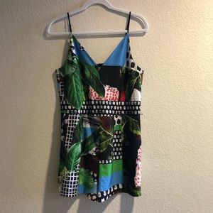 Clover Canyon Romper - Palm leaf multi print